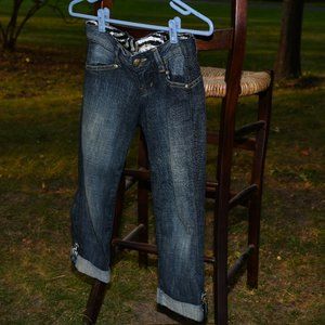 Marciano Leopard Cuffed Cropped Jeans, 25